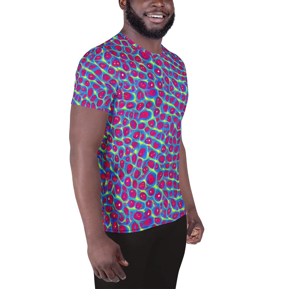 Voltage Bloom on Men's Athletic T-Shirt — Right