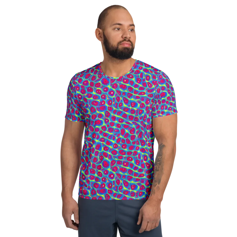 Voltage Bloom on Men's Athletic T-Shirt — Front