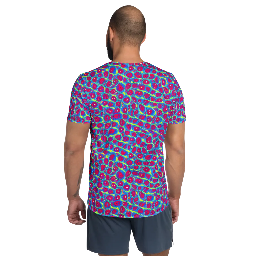 Voltage Bloom on Men's Athletic T-Shirt — Back