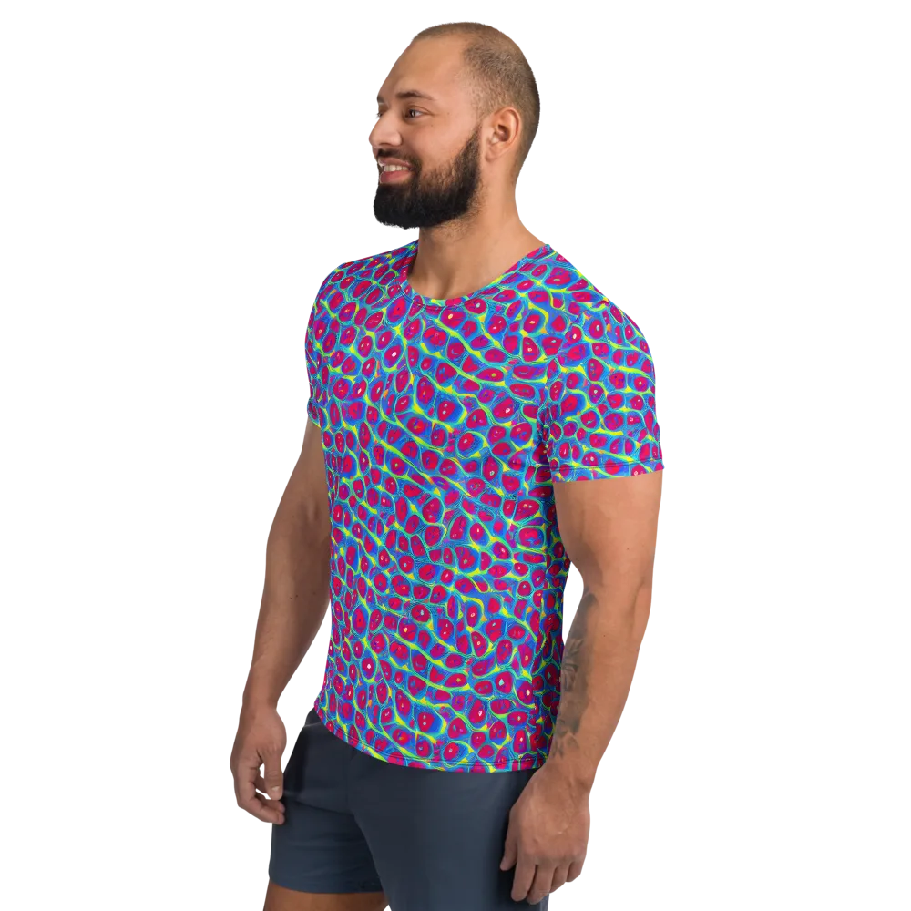 Voltage Bloom on Men's Athletic T-Shirt — Left