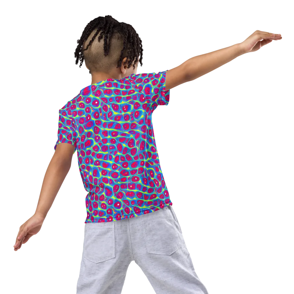 Voltage Bloom on Kids Crew Neck T-Shirt — Back