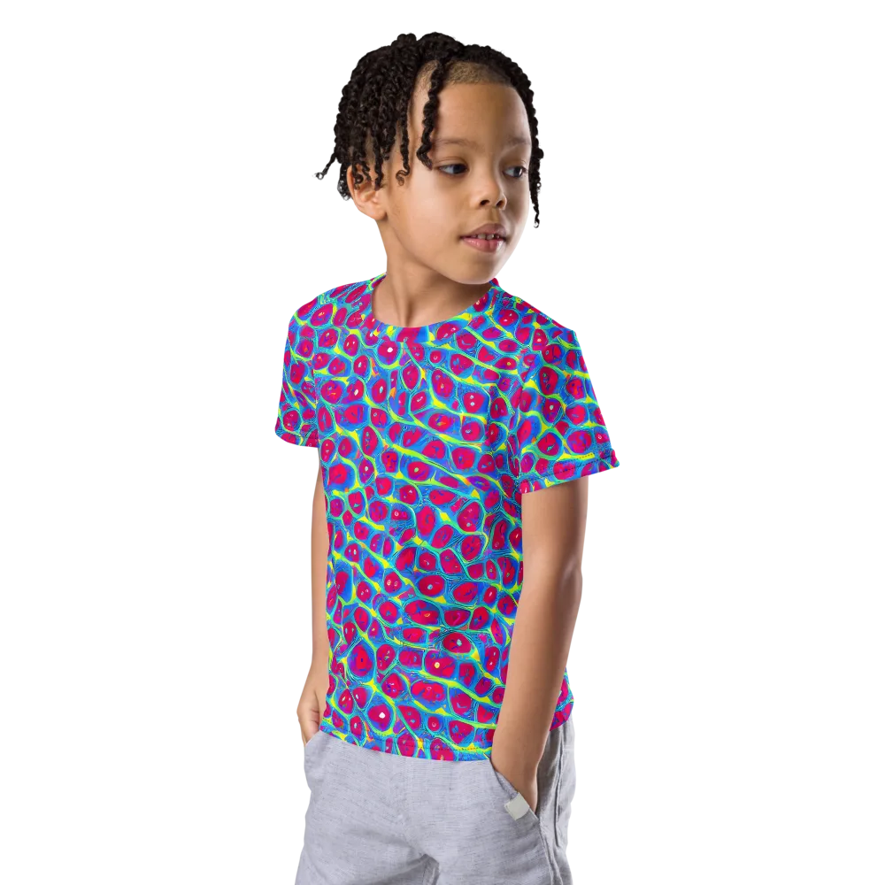 Voltage Bloom on Kids Crew Neck T-Shirt — Left Front
