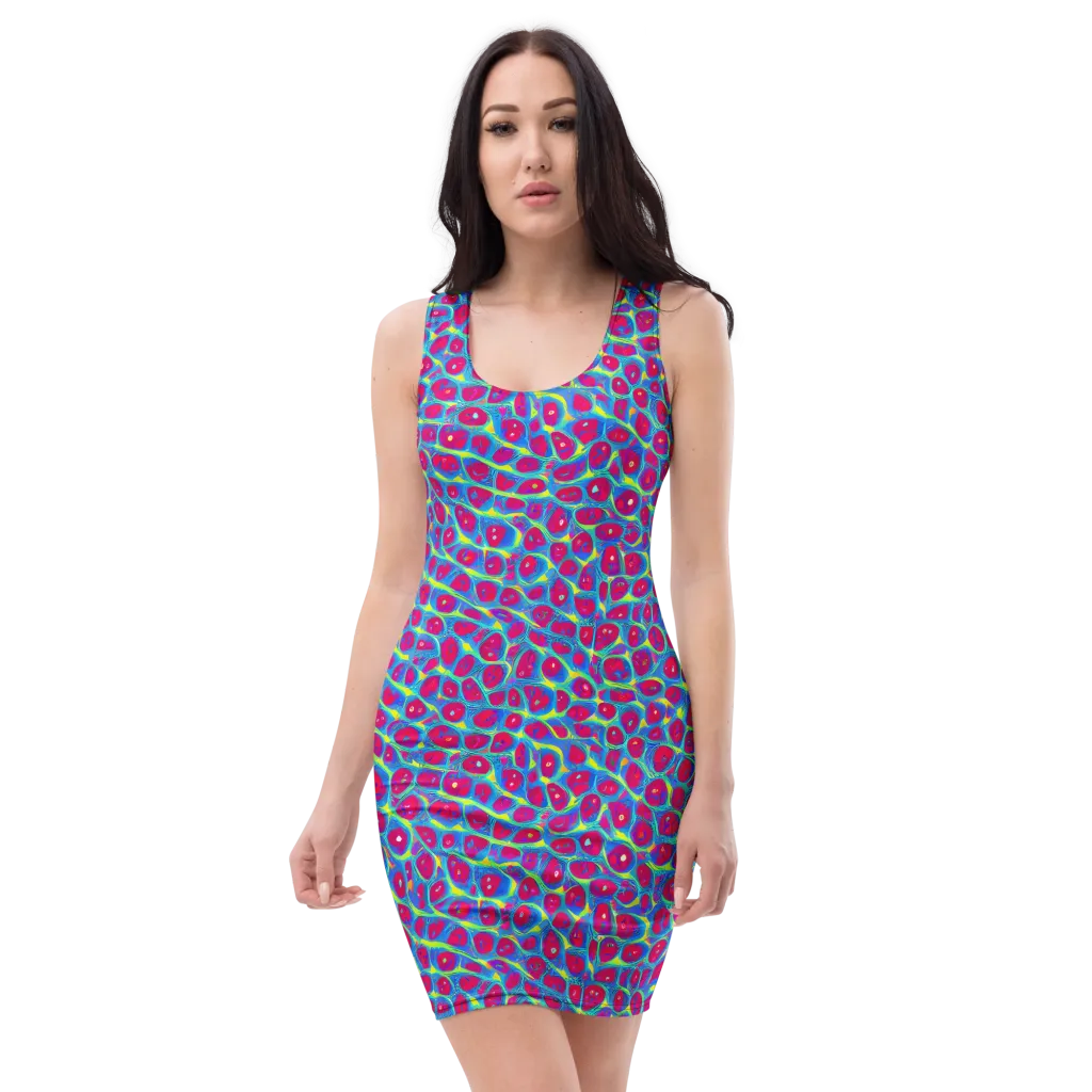 Voltage Bloom on Bodycon Dress — Front