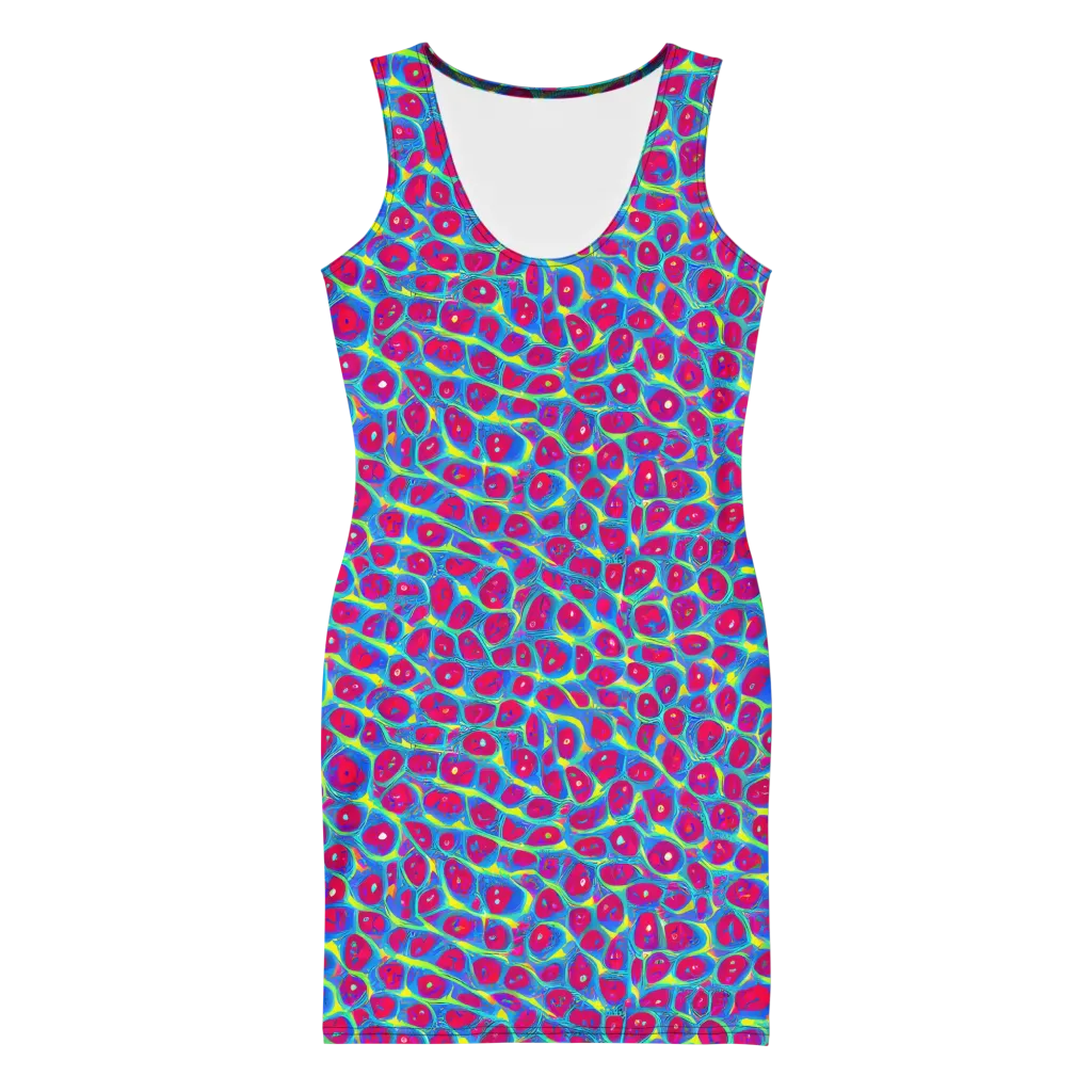Voltage Bloom on Bodycon Dress — Front