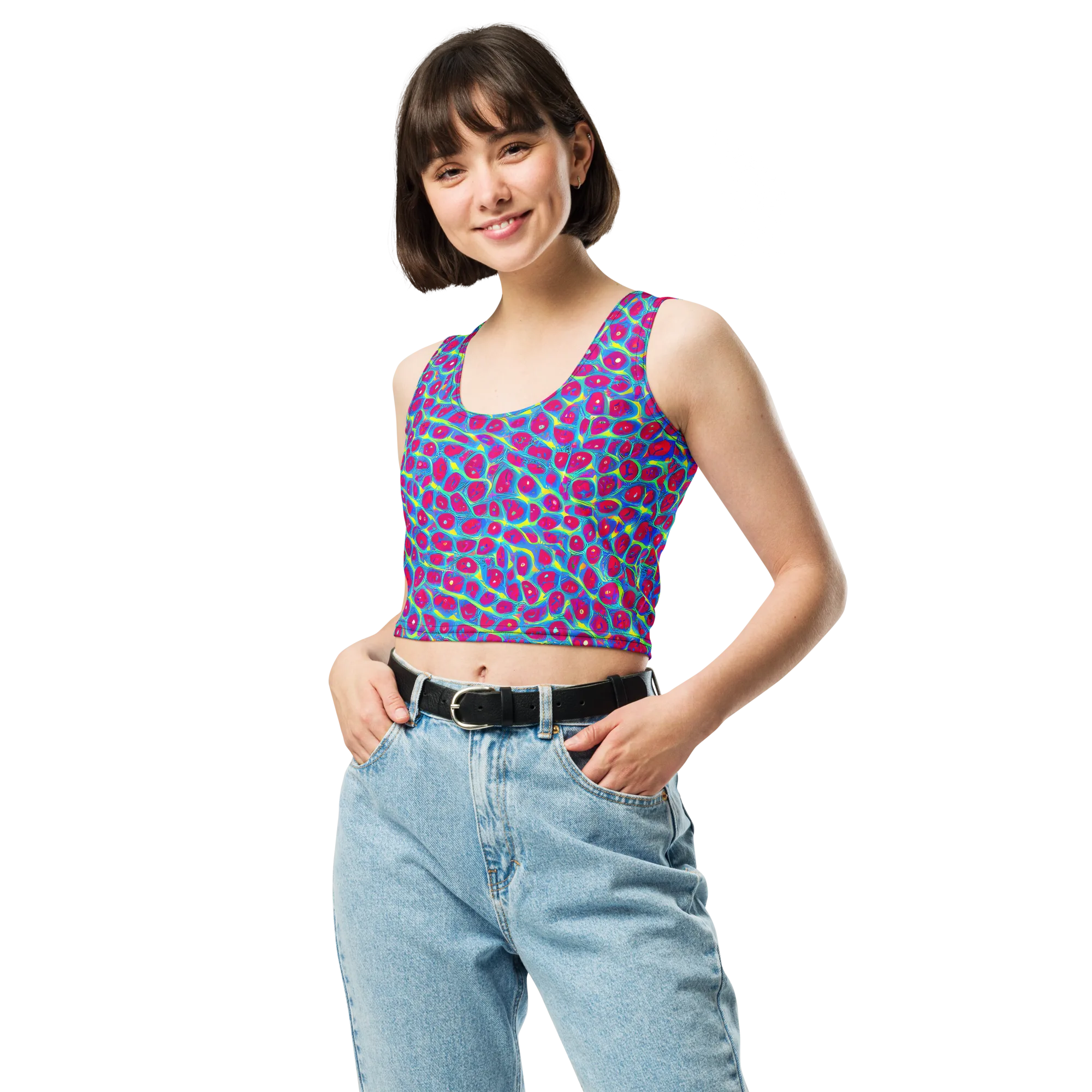 Voltage Bloom on Crop Top — Front