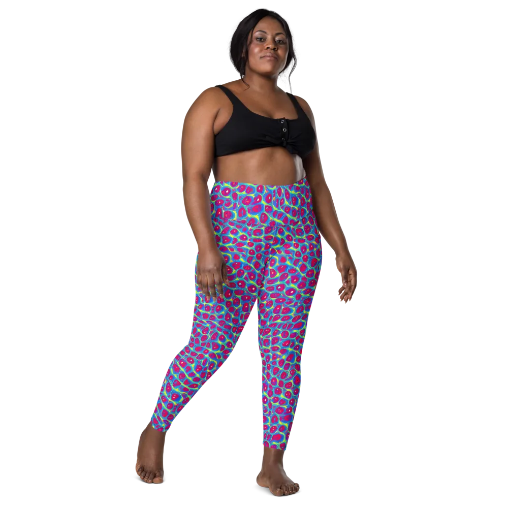 Voltage Bloom on Leggings with Pockets — Front