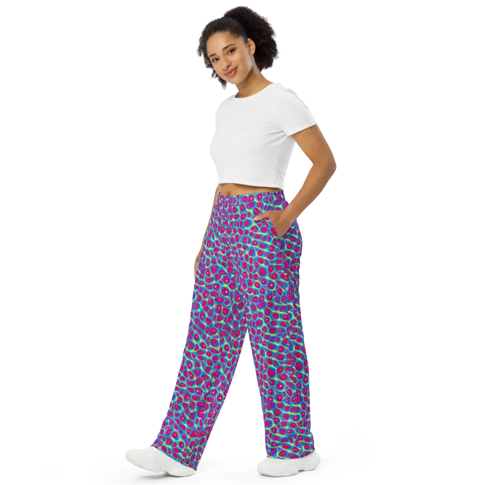 Voltage Bloom on Wide-Leg Pants — Left Front