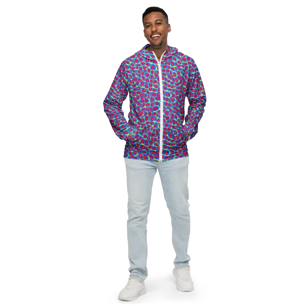 Voltage Bloom on Men's Windbreaker — Front