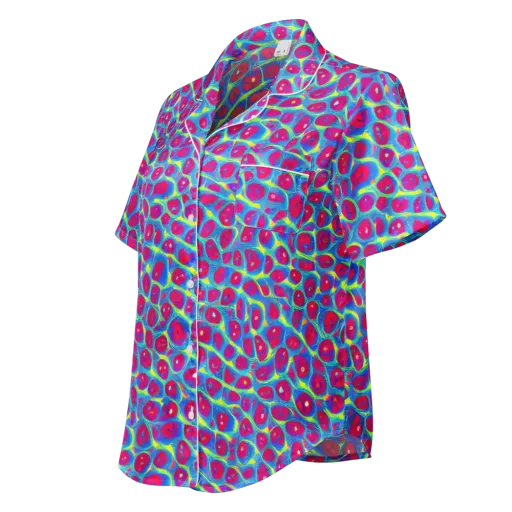 Voltage Bloom on a Women's Short Sleeve Pajama Top