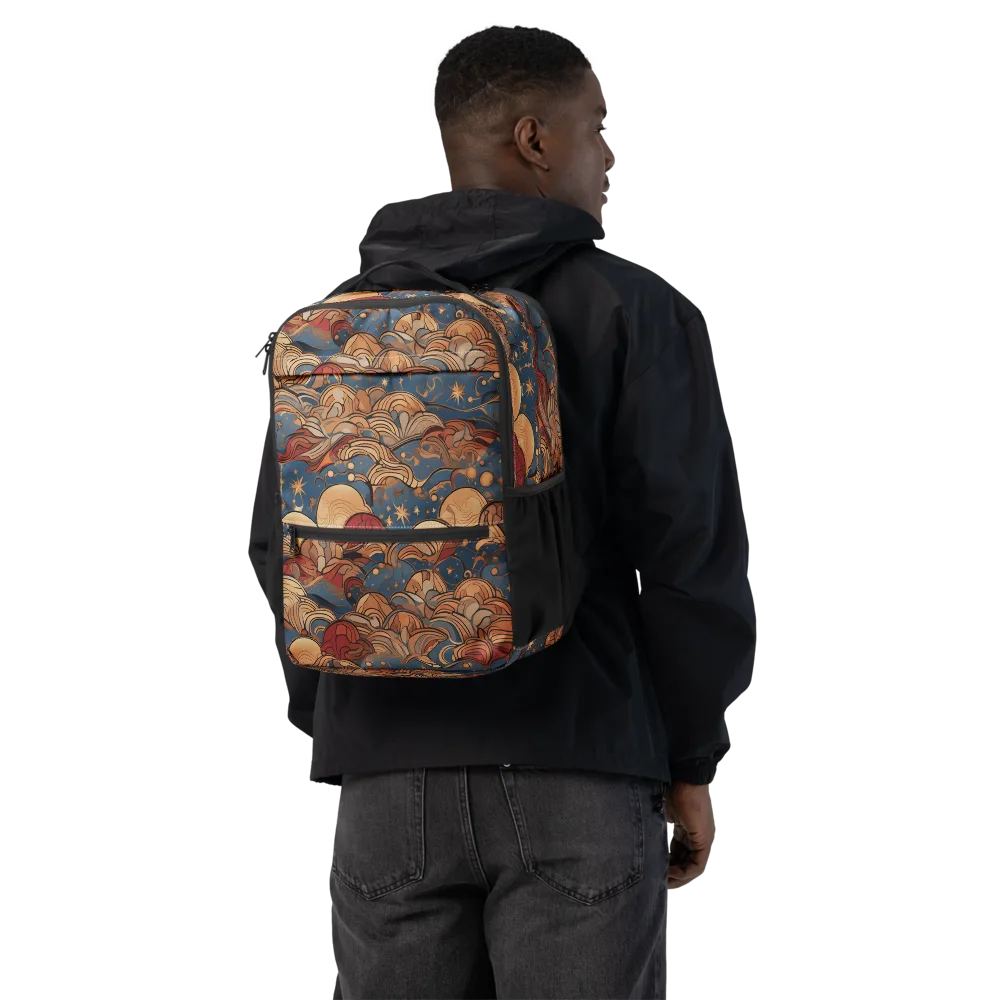 Celestial Shell Tide on Utility Backpack — Back