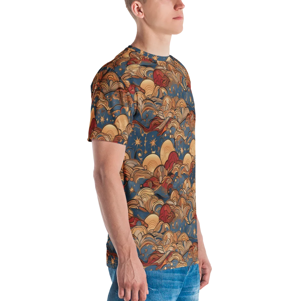 Celestial Shell Tide on Men's Crew Neck T-Shirt — Right