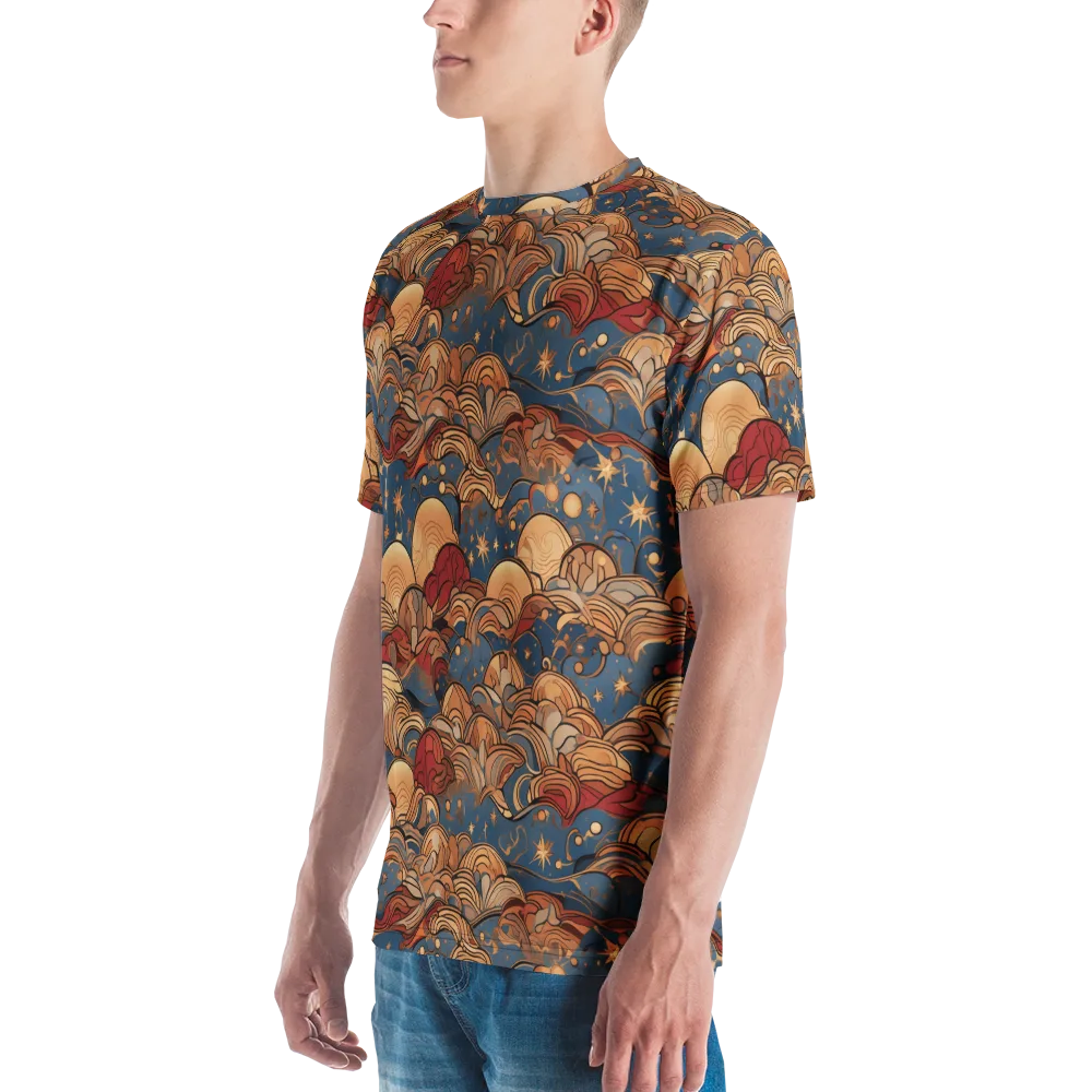 Celestial Shell Tide on Men's Crew Neck T-Shirt — Left