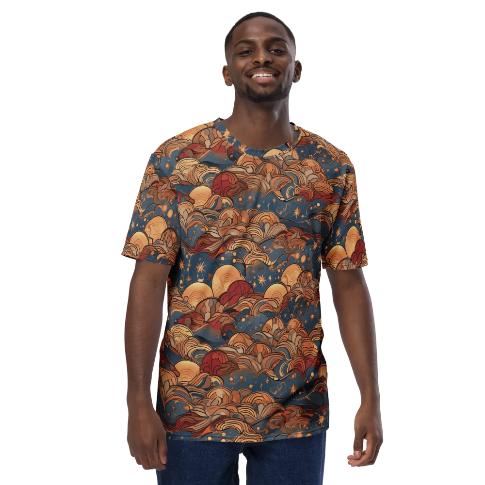 Celestial Shell Tide on Men's Crew Neck T-Shirt — Front