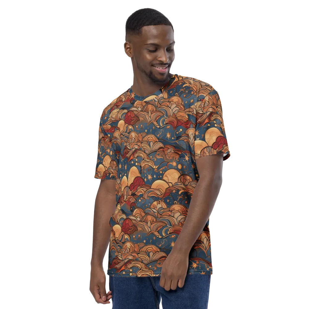 Celestial Shell Tide on Men's Crew Neck T-Shirt — Left