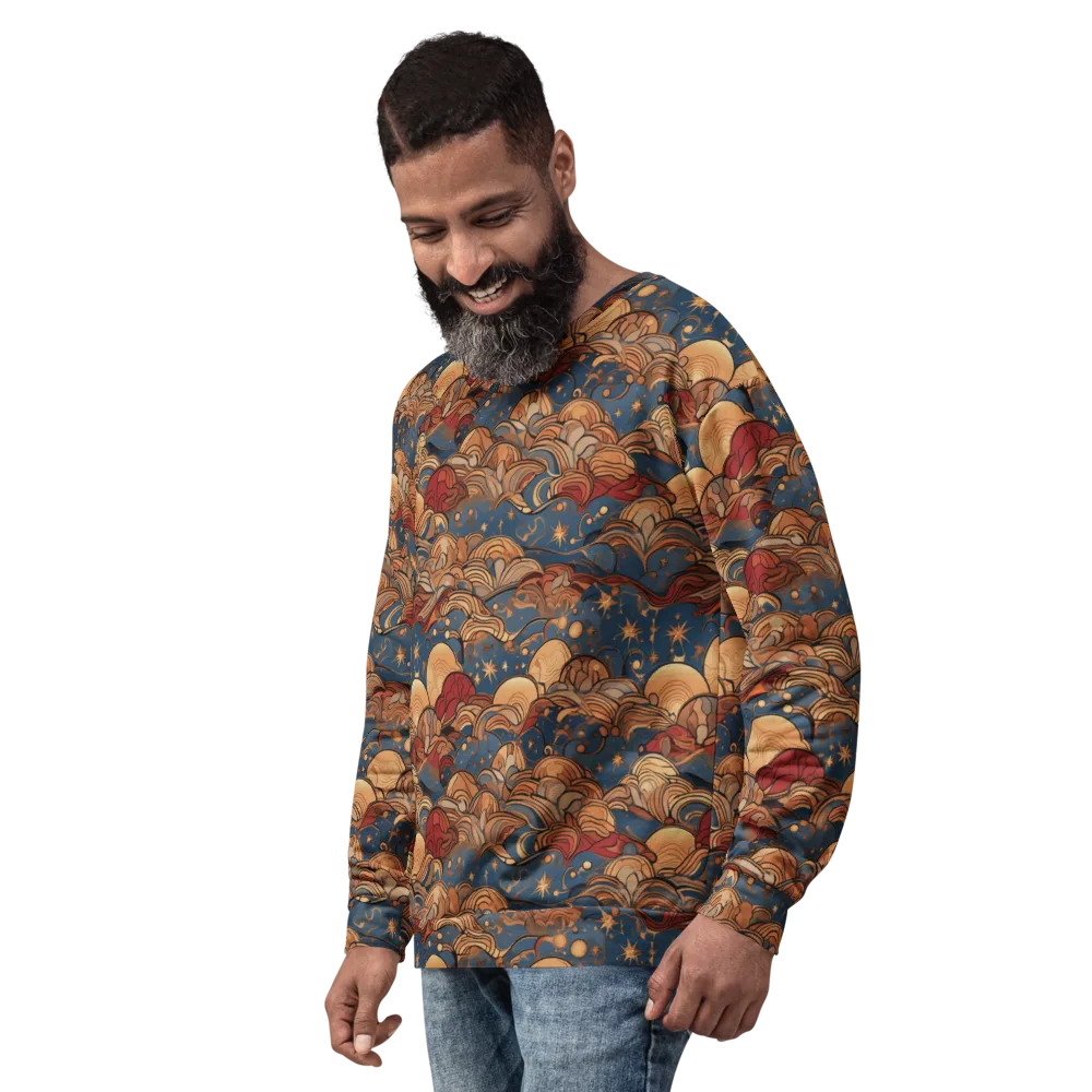 Celestial Shell Tide on Sweatshirt — Left Front