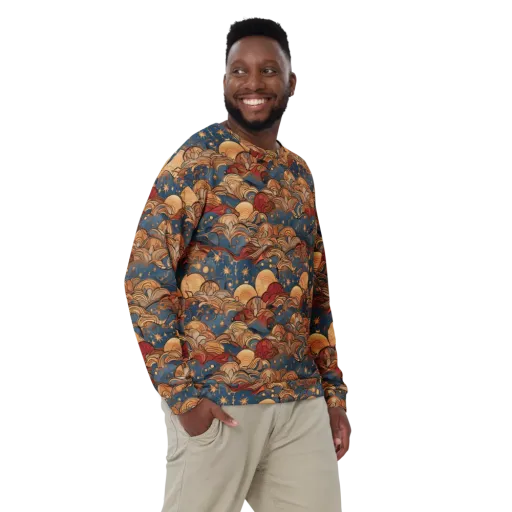 Celestial Shell Tide on a Sweatshirt