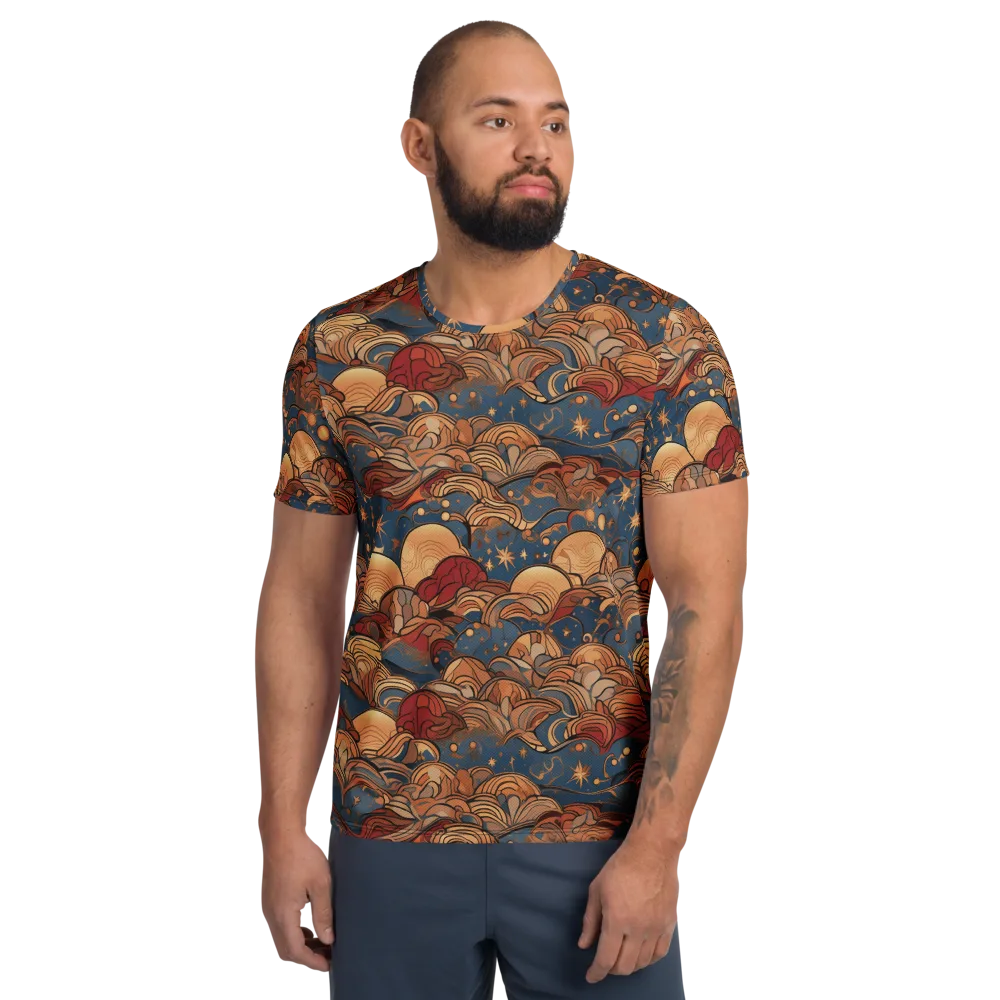 Celestial Shell Tide on Men's Athletic T-Shirt — Front