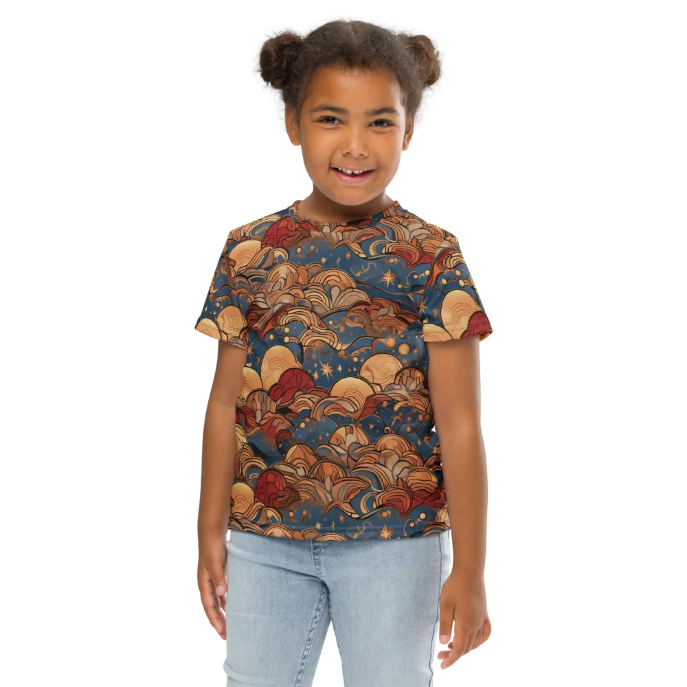 Celestial Shell Tide on Kids Crew Neck T-Shirt — Front