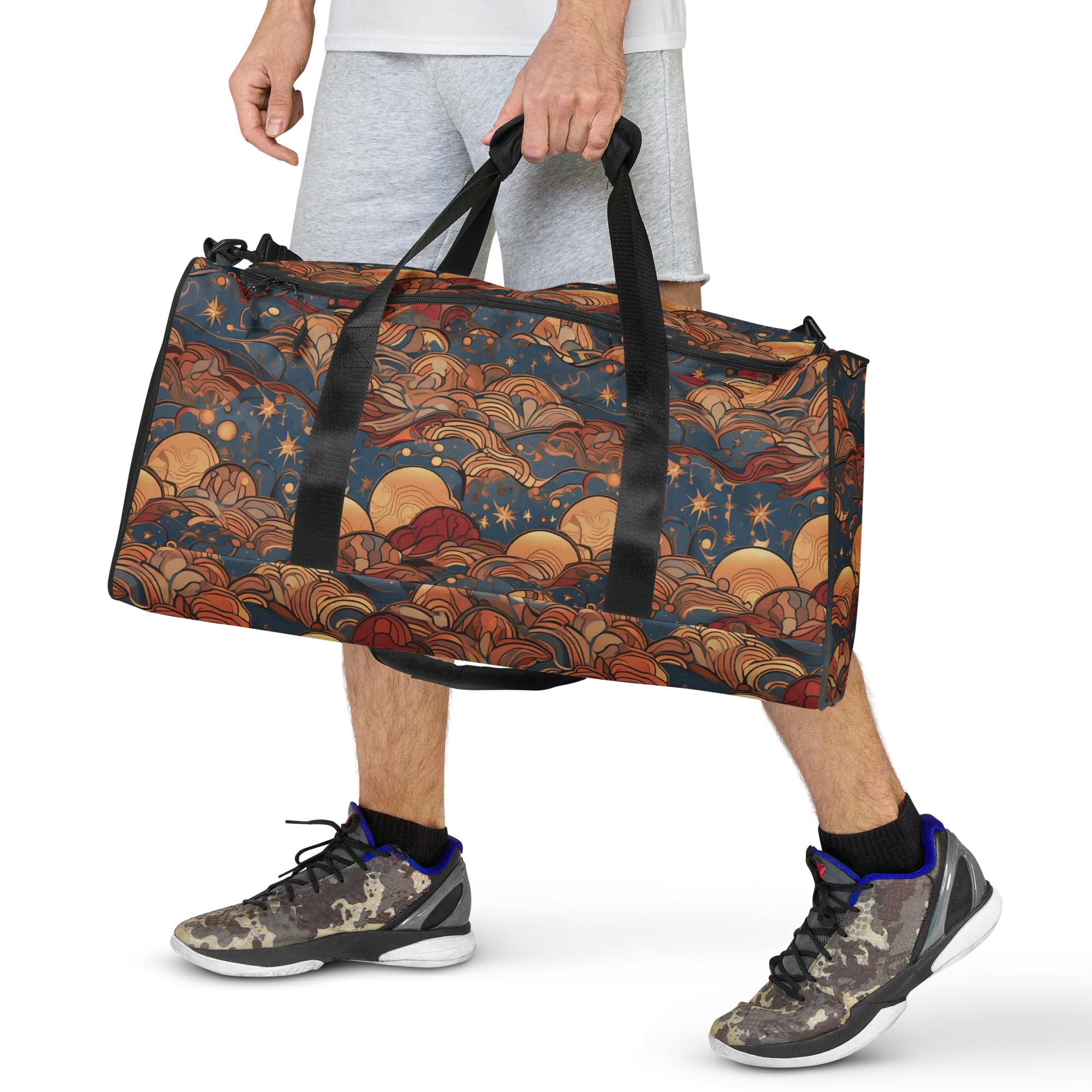 Celestial Shell Tide on Duffle Bag — Front