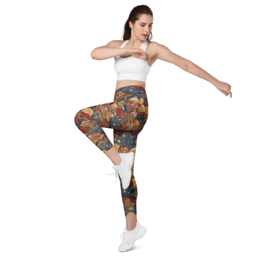 Celestial Shell Tide on a Leggings with Pockets
