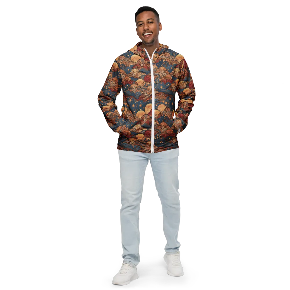 Celestial Shell Tide on Men's Windbreaker — Front