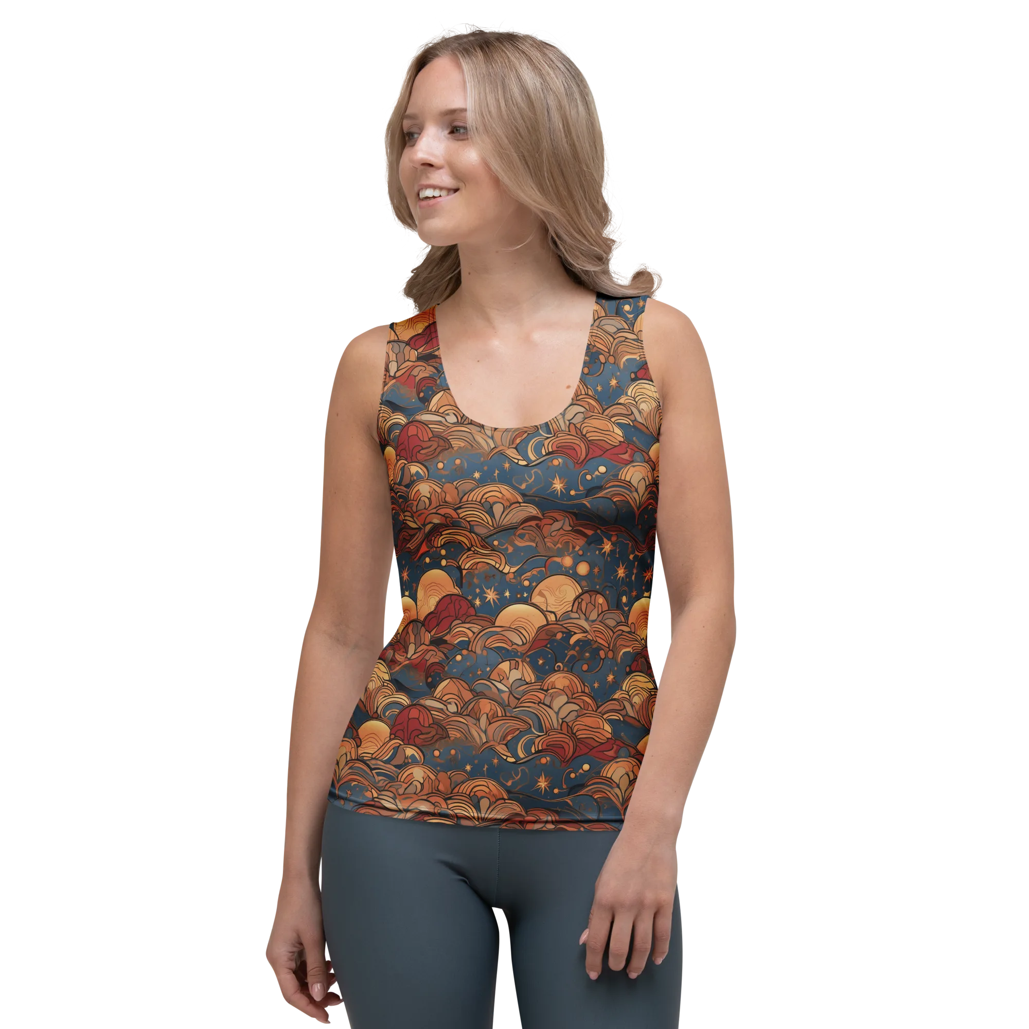 Celestial Shell Tide on Women's Tank Top — Front