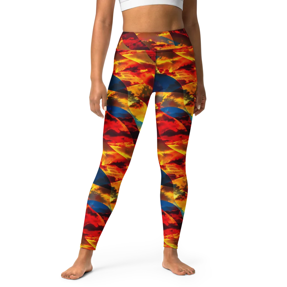 Sundown Kaleidoscope on Yoga Leggings — Front