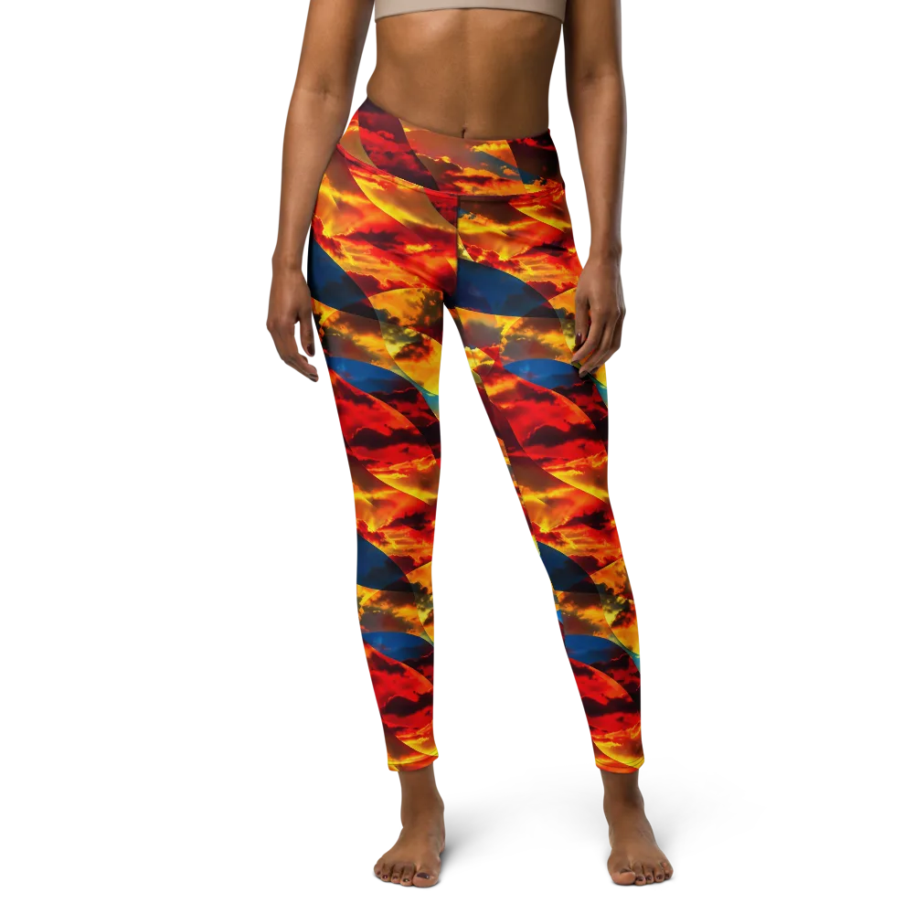 Sundown Kaleidoscope on Yoga Leggings — Front