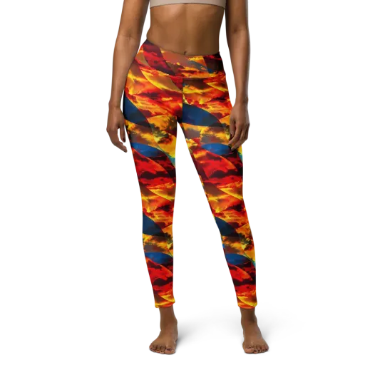 Sundown Kaleidoscope on a Yoga Leggings