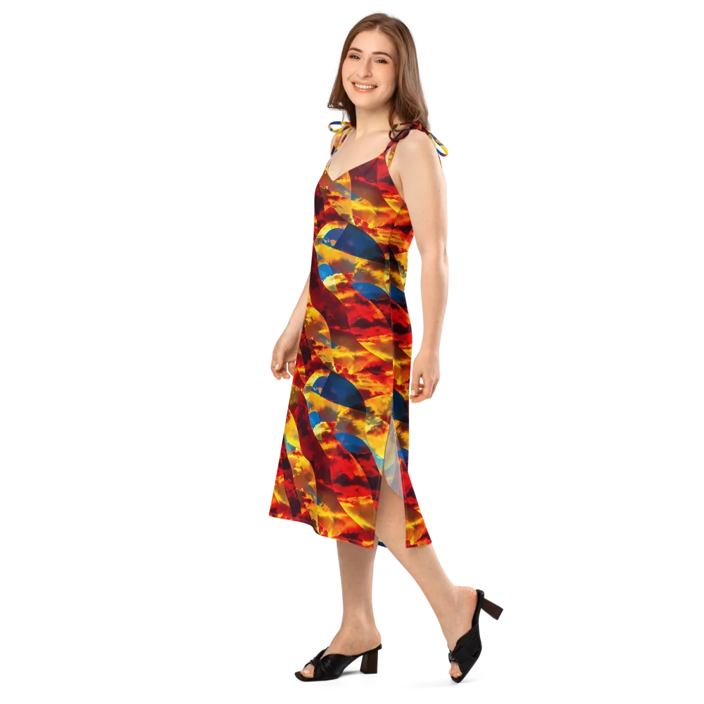 Sundown Kaleidoscope on Slip Dress — Left Front