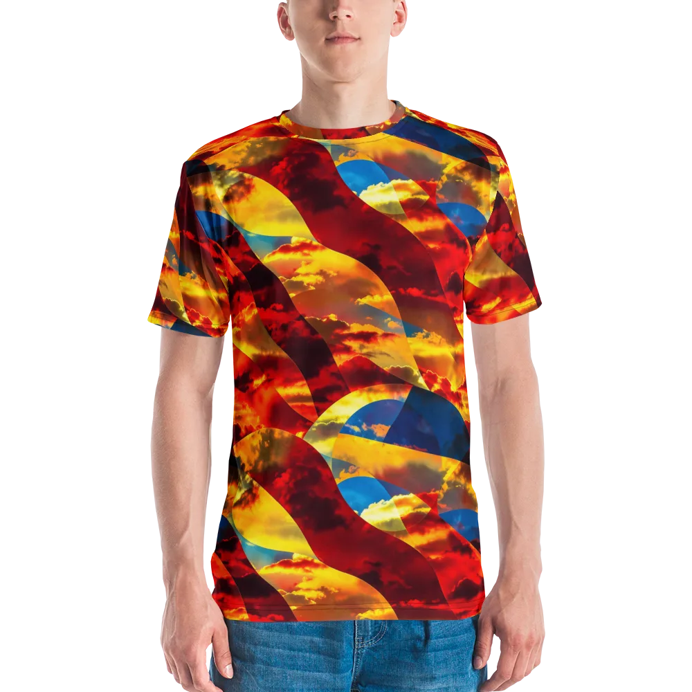 Sundown Kaleidoscope on Men's Crew Neck T-Shirt — Front