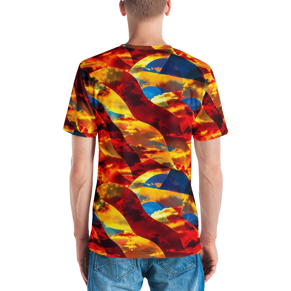 Sundown Kaleidoscope on Men's Crew Neck T-Shirt — Back