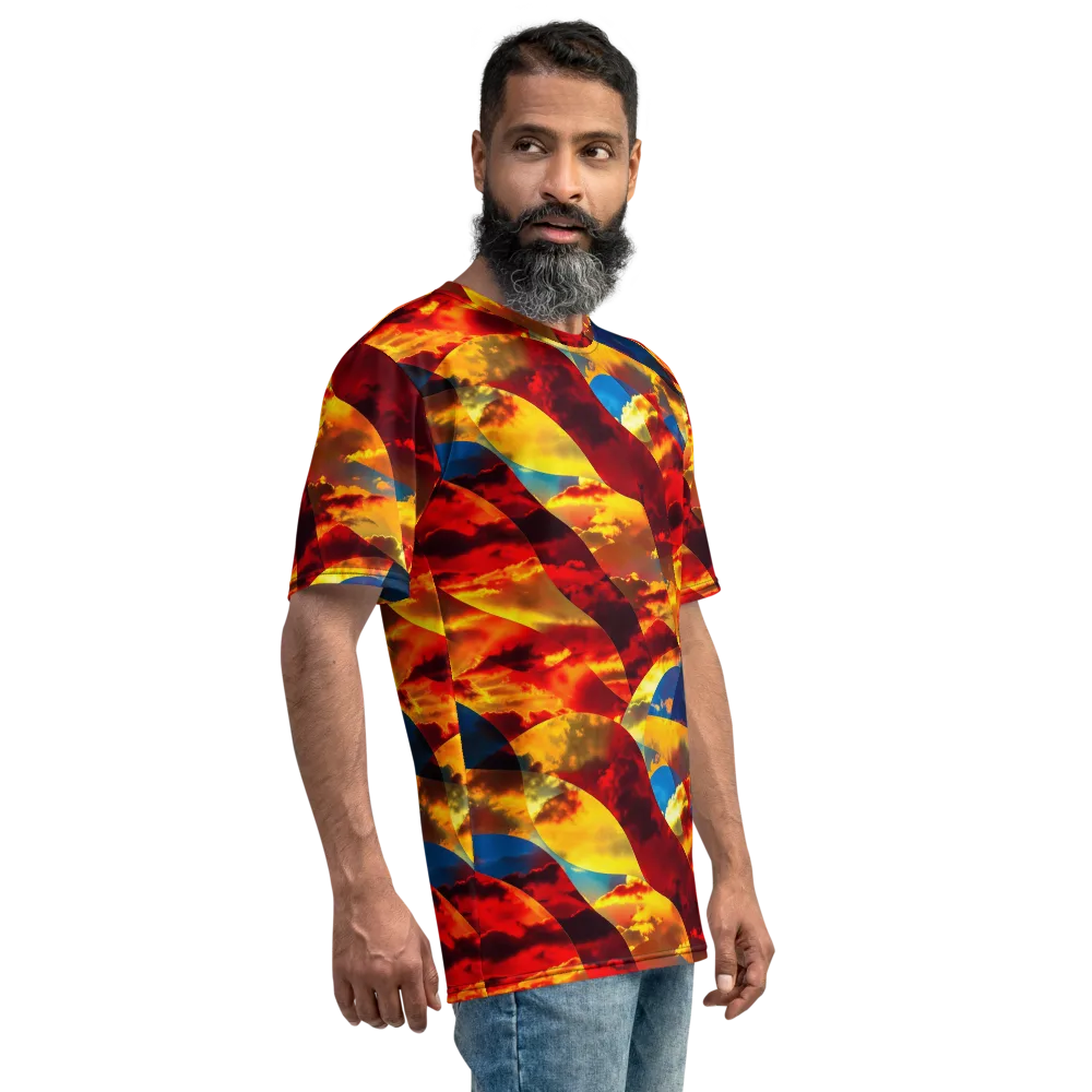 Sundown Kaleidoscope on Men's Crew Neck T-Shirt — Right
