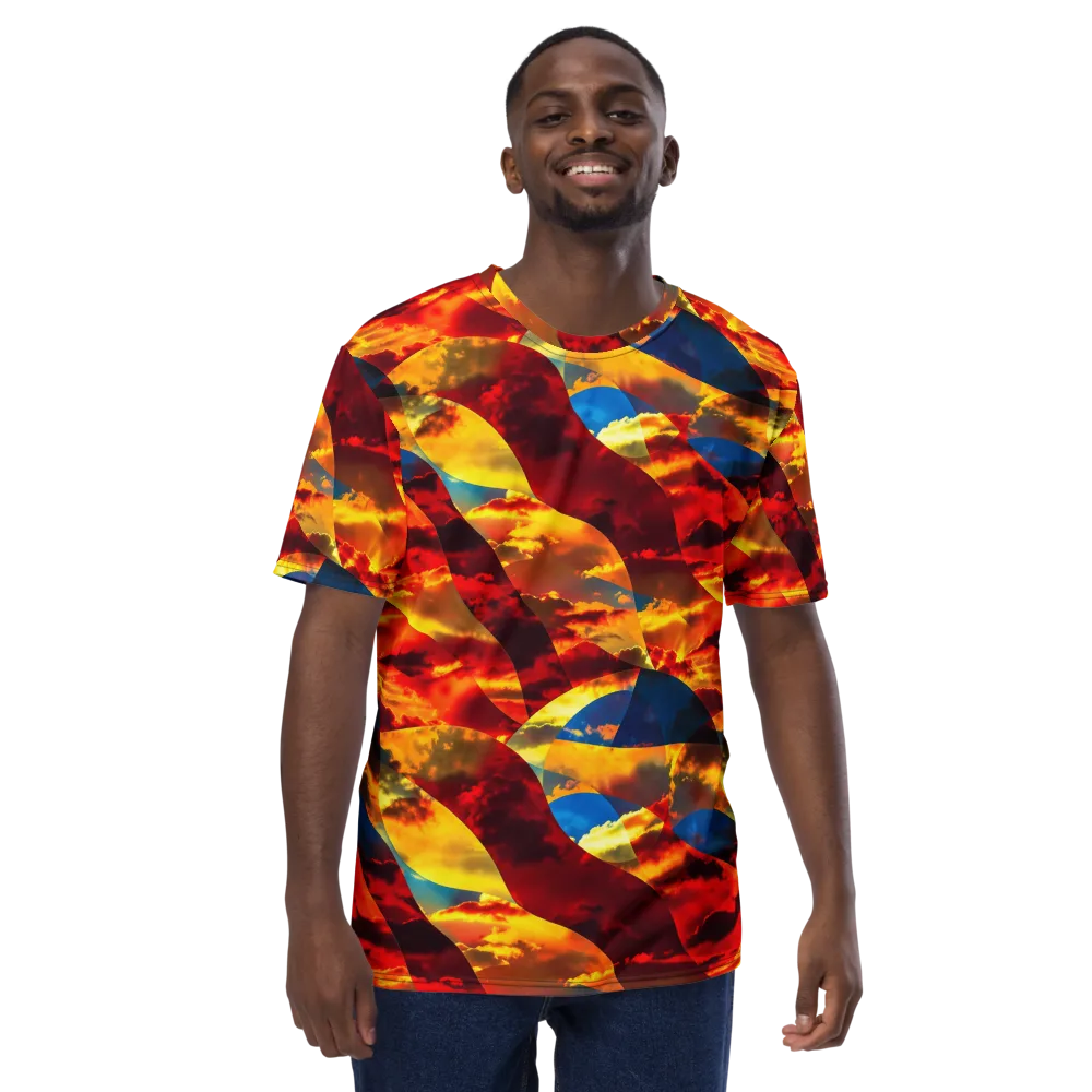 Sundown Kaleidoscope on Men's Crew Neck T-Shirt — Front