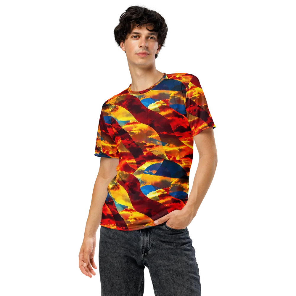 Sundown Kaleidoscope on Men's Crew Neck T-Shirt — Front