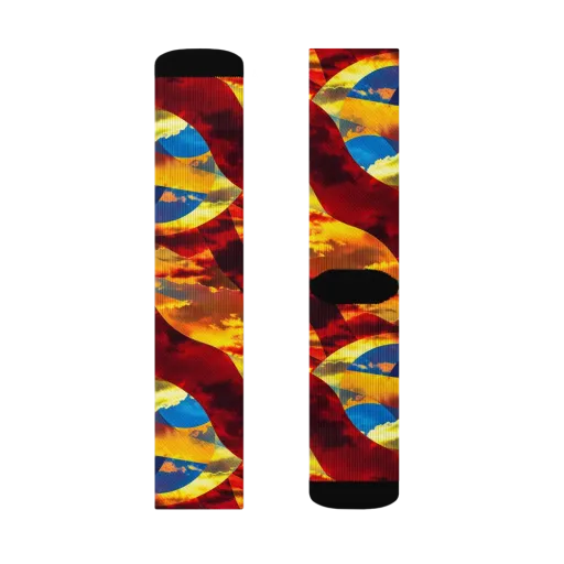 Sundown Kaleidoscope on a Socks
