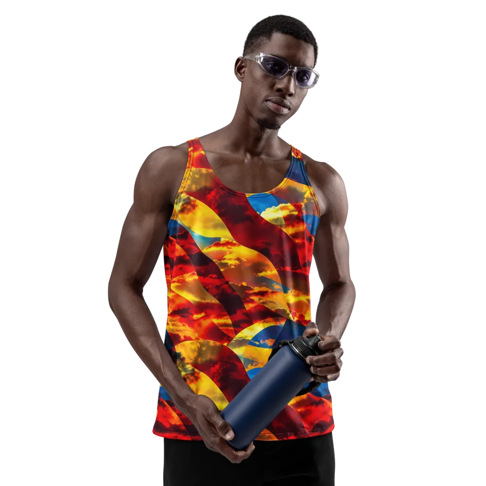 Sundown Kaleidoscope on Men's Tank Top — Front