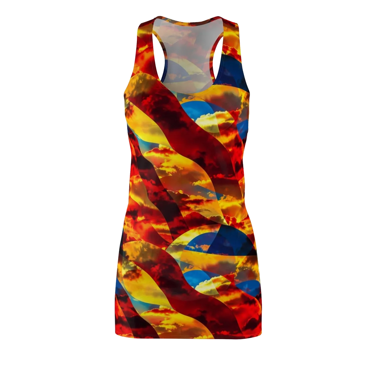 Sundown Kaleidoscope on Racerback Dress — Front