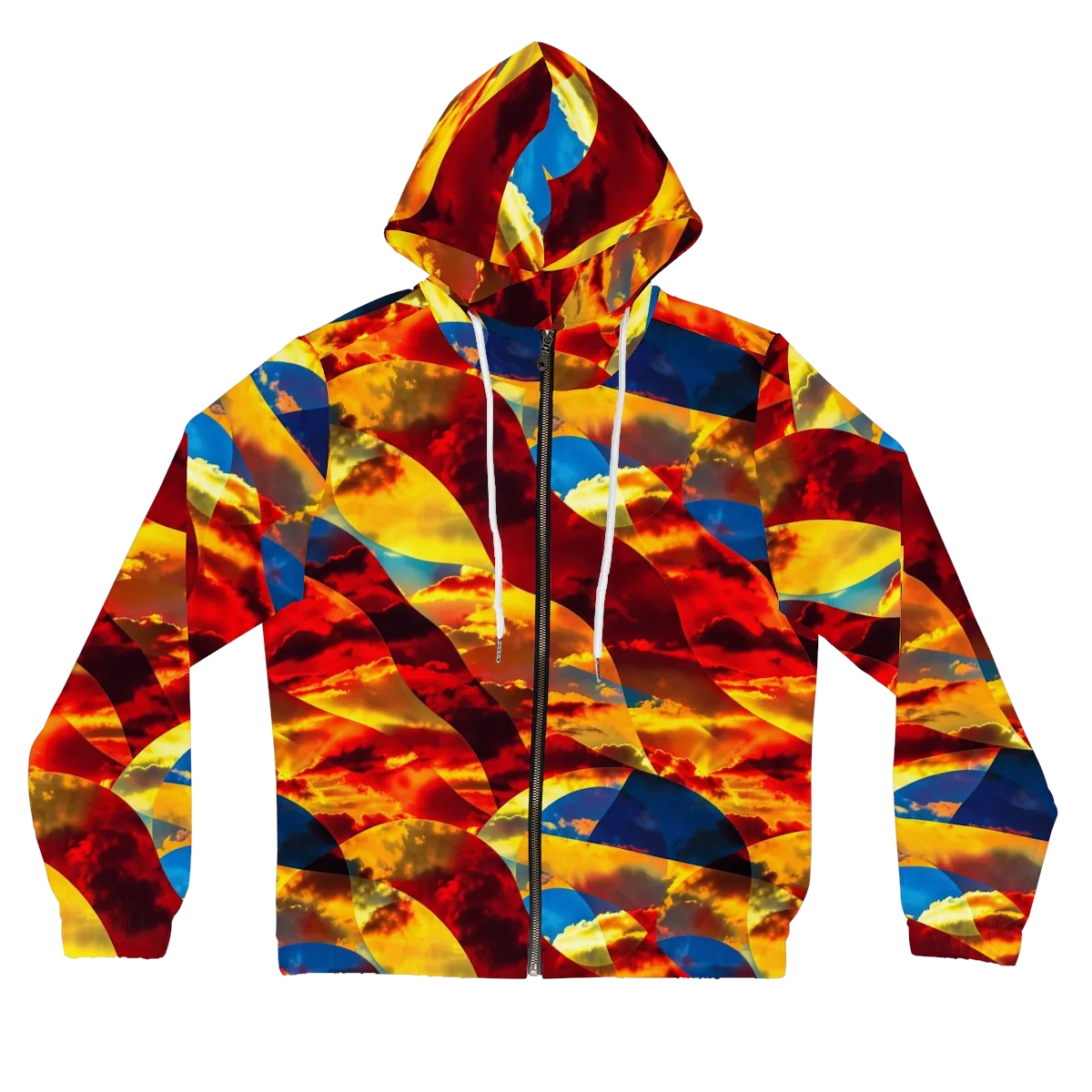 Sundown Kaleidoscope on Women's Full-Zip Hoodie — Front