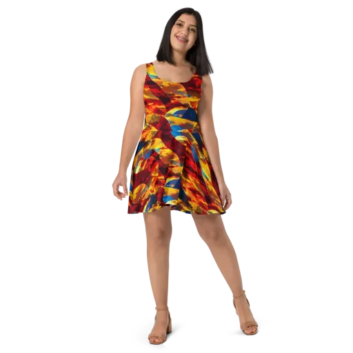 Sundown Kaleidoscope on a Skater Dress