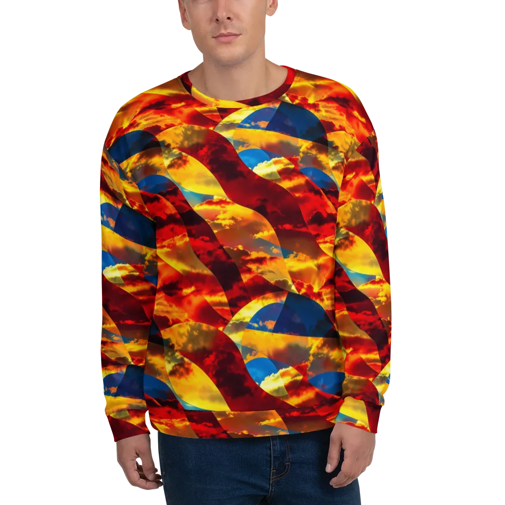 Sundown Kaleidoscope on Sweatshirt — Front