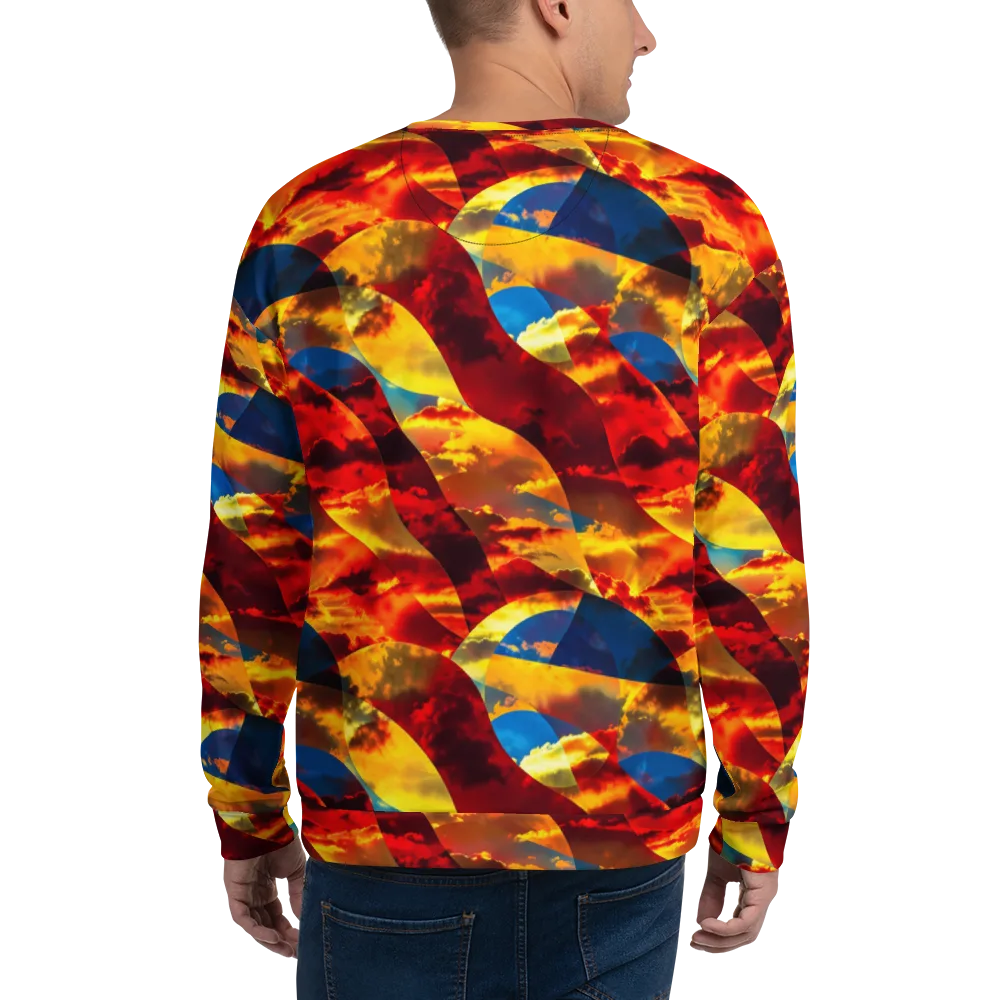 Sundown Kaleidoscope on Sweatshirt — Back