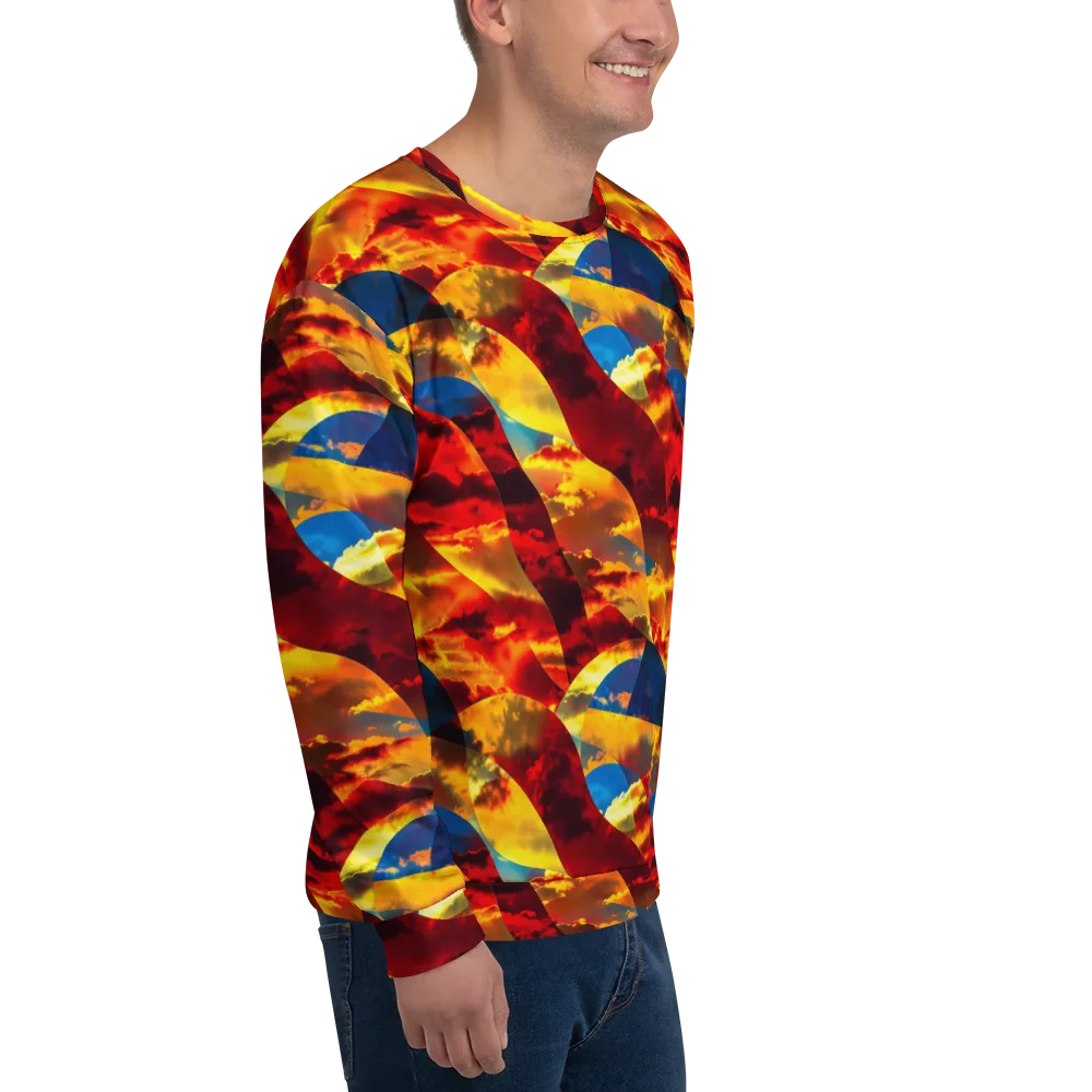 Sundown Kaleidoscope on Sweatshirt — Right Front