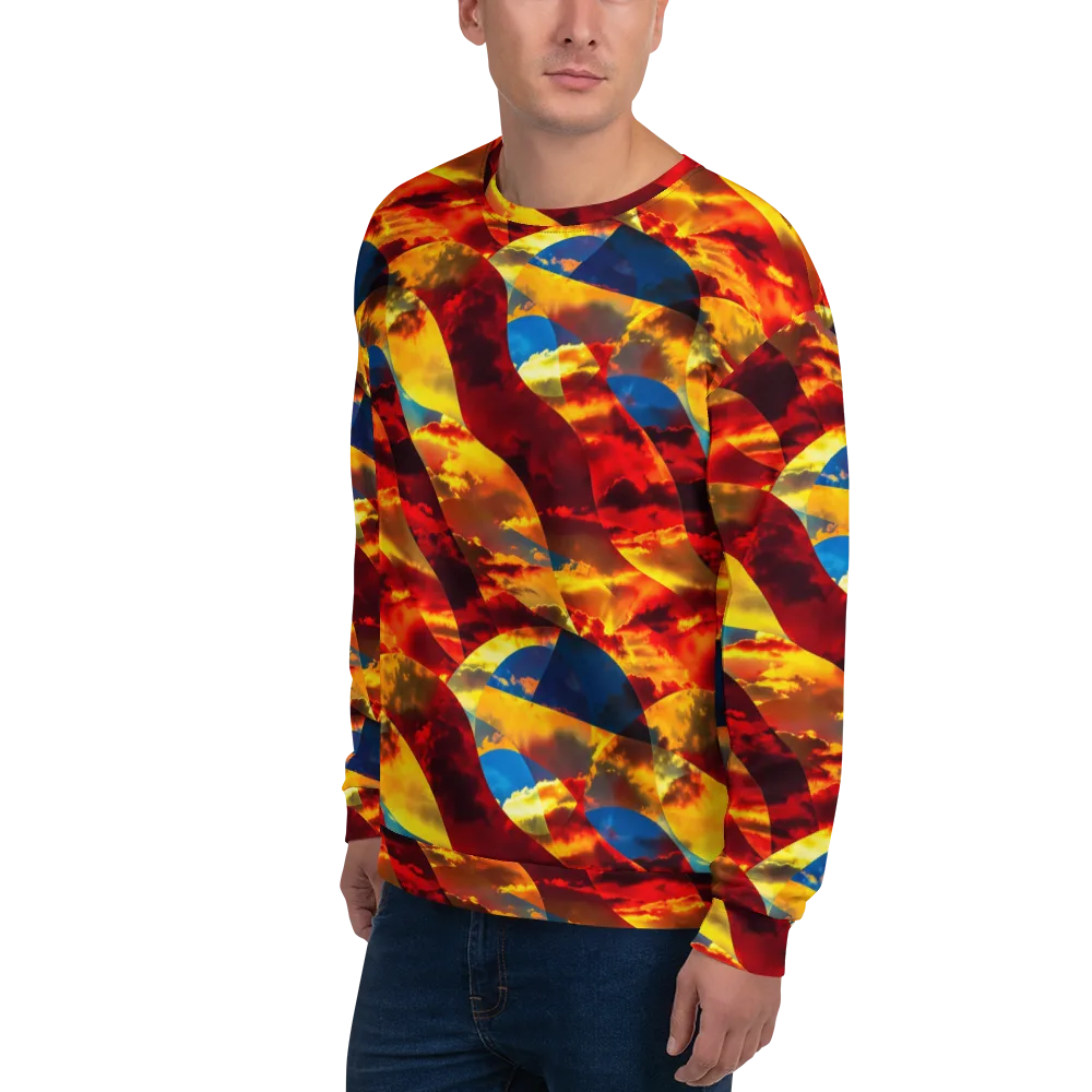 Sundown Kaleidoscope on Sweatshirt — Left Front