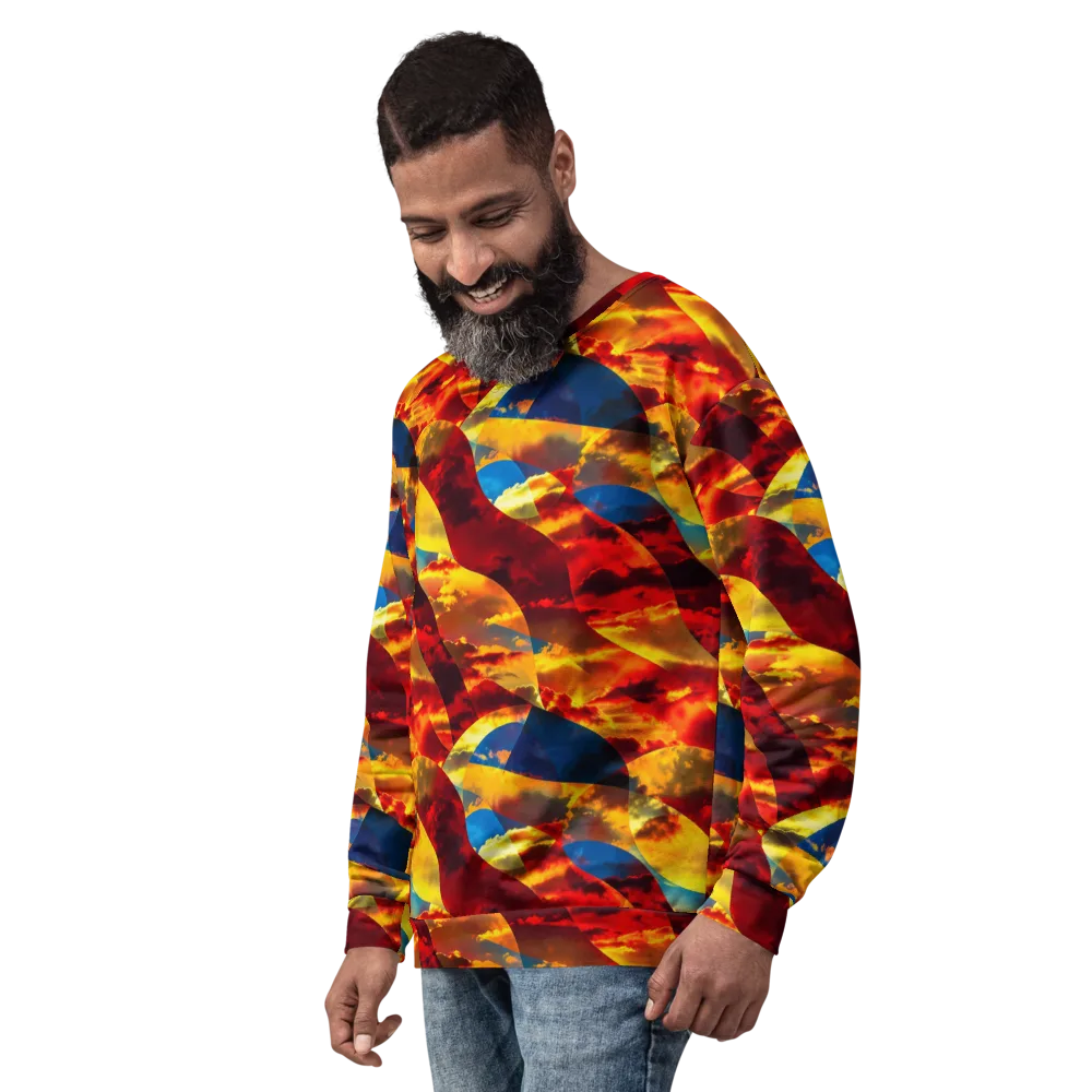 Sundown Kaleidoscope on Sweatshirt — Left Front