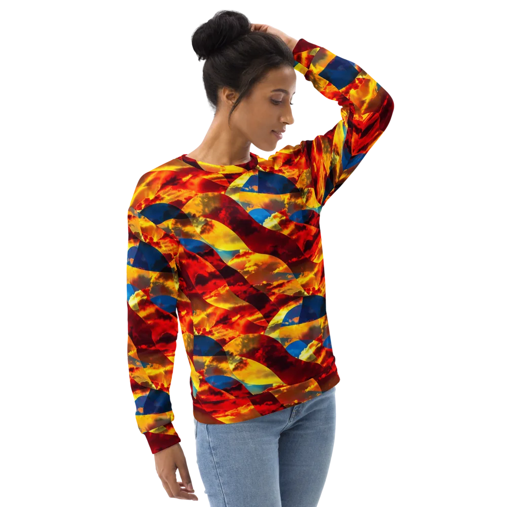 Sundown Kaleidoscope on Sweatshirt — Right Front