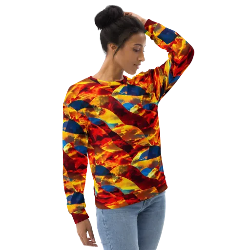 Sundown Kaleidoscope on a Sweatshirt