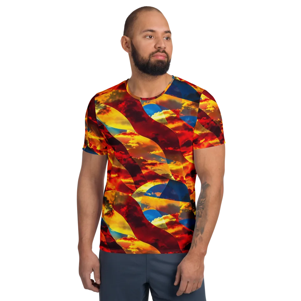 Sundown Kaleidoscope on Men's Athletic T-Shirt — Front