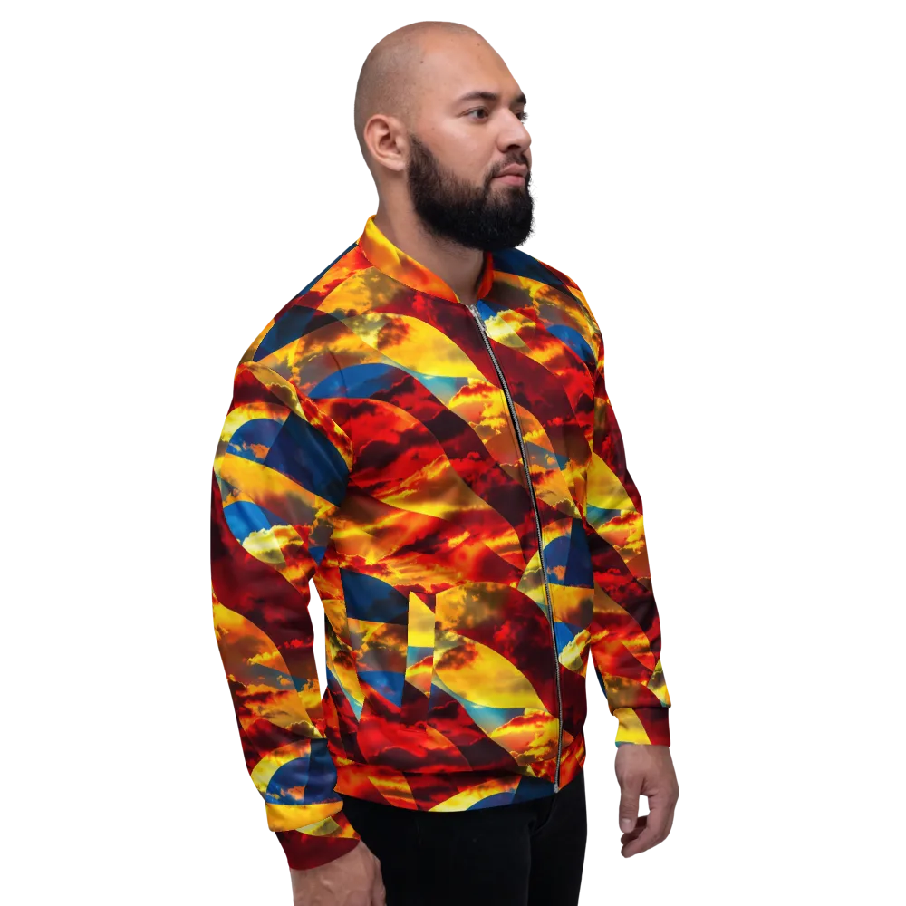 Sundown Kaleidoscope on Bomber Jacket — Right