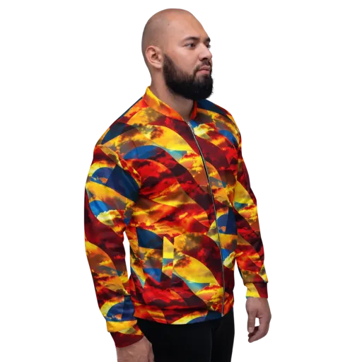 Sundown Kaleidoscope on a Bomber Jacket